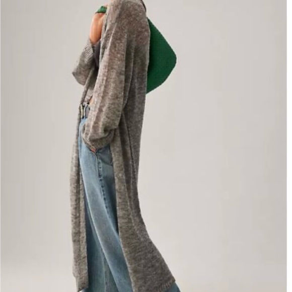 Anthropologie Lightweight Duster Kimono Grey - Picture 3 of 8